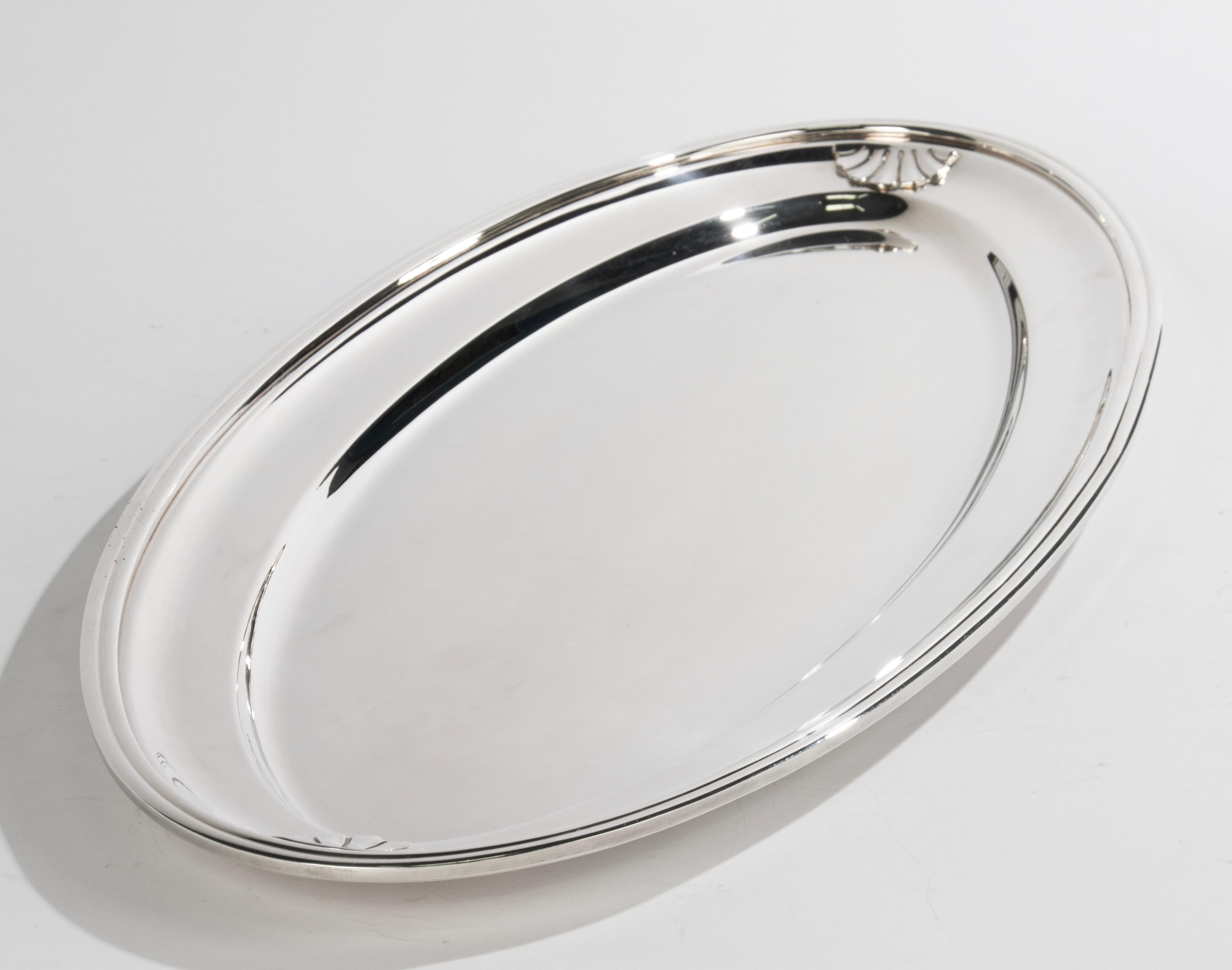 Large Silver Plated Serving Tray - Christofle  For Sale 5