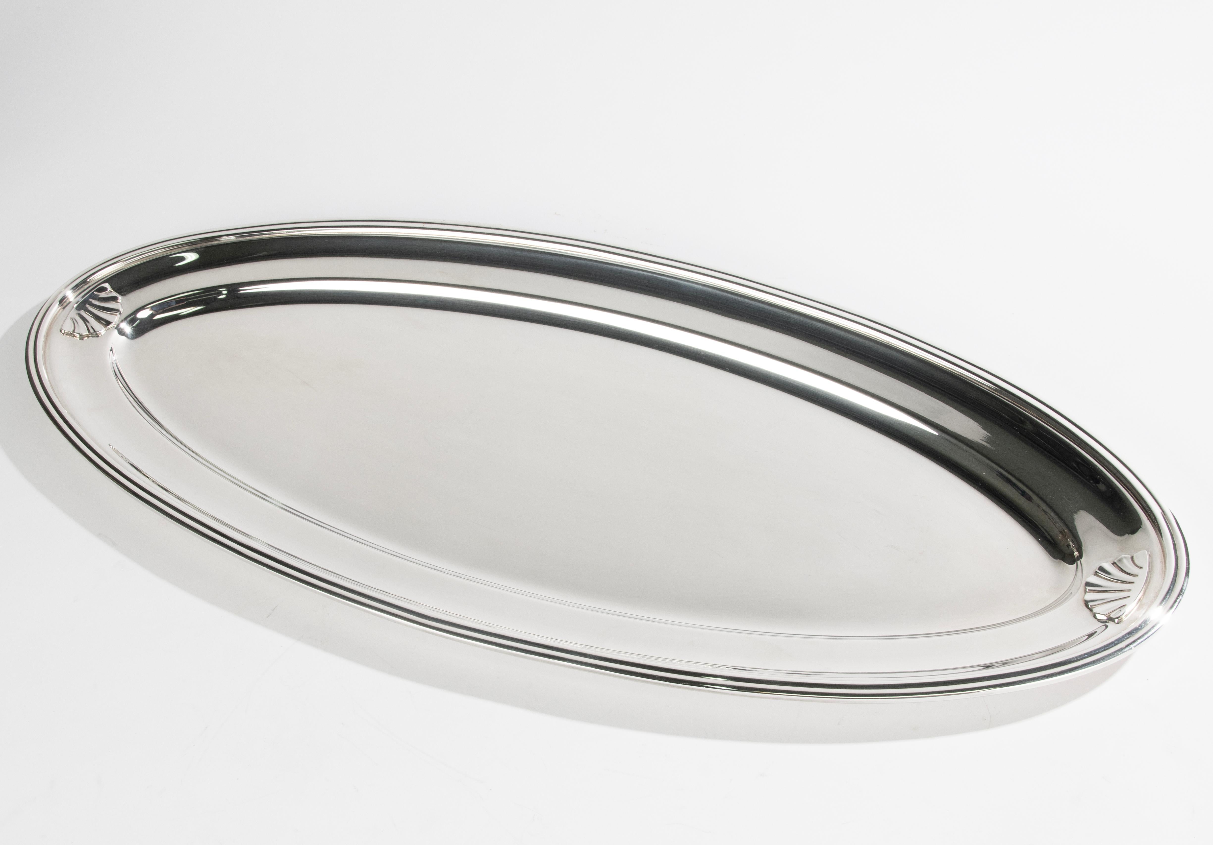Bandeja grande para servir bañada en plata - Christofle en Bueno estado para la venta en Casteren, Noord-Brabant