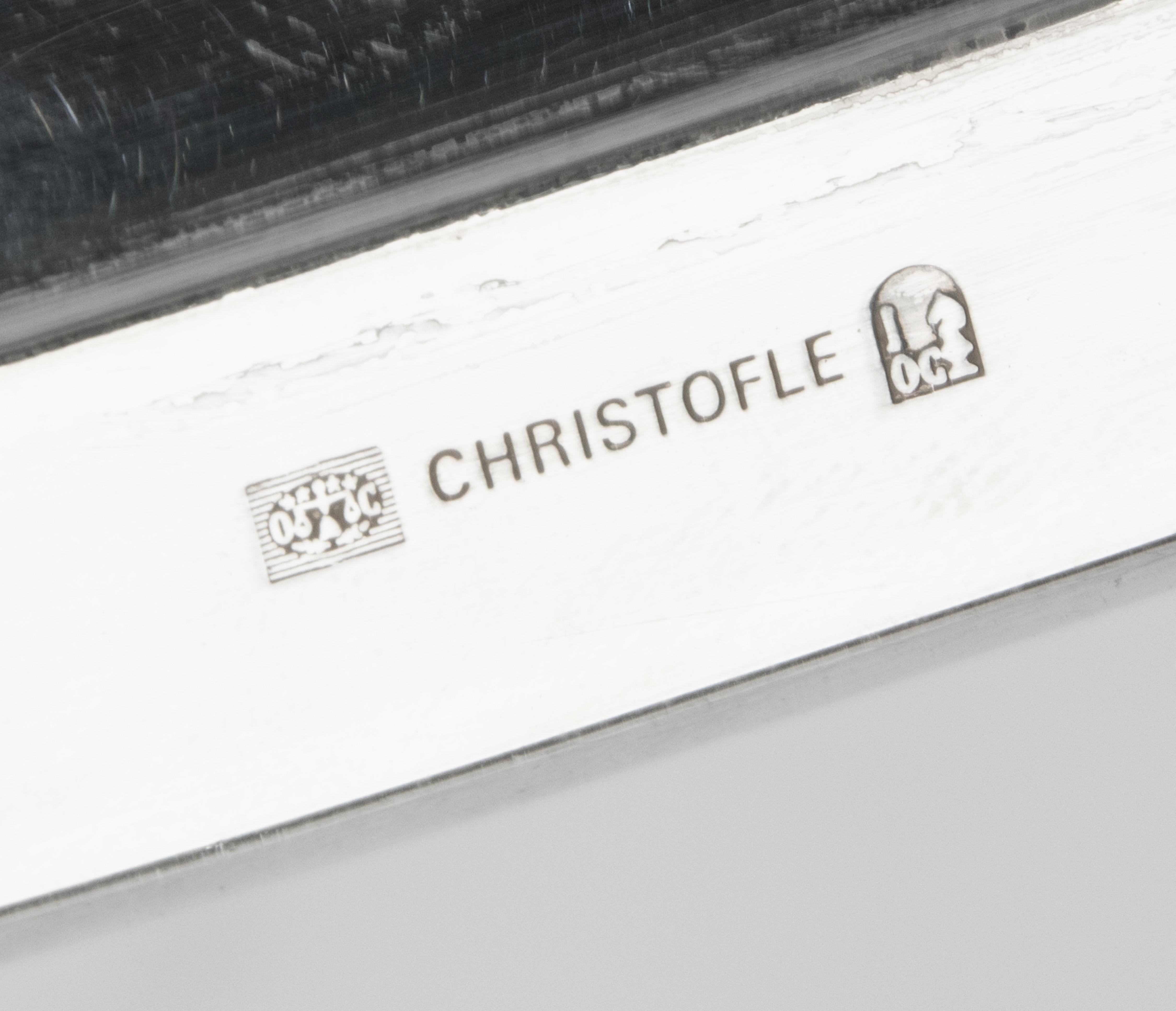 Bandeja grande para servir bañada en plata - Christofle Siglo XXI y contemporáneo en venta