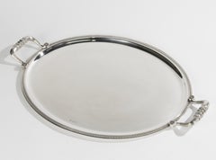 Large Silver Plated Serving Tray - Christofle - Malmaison