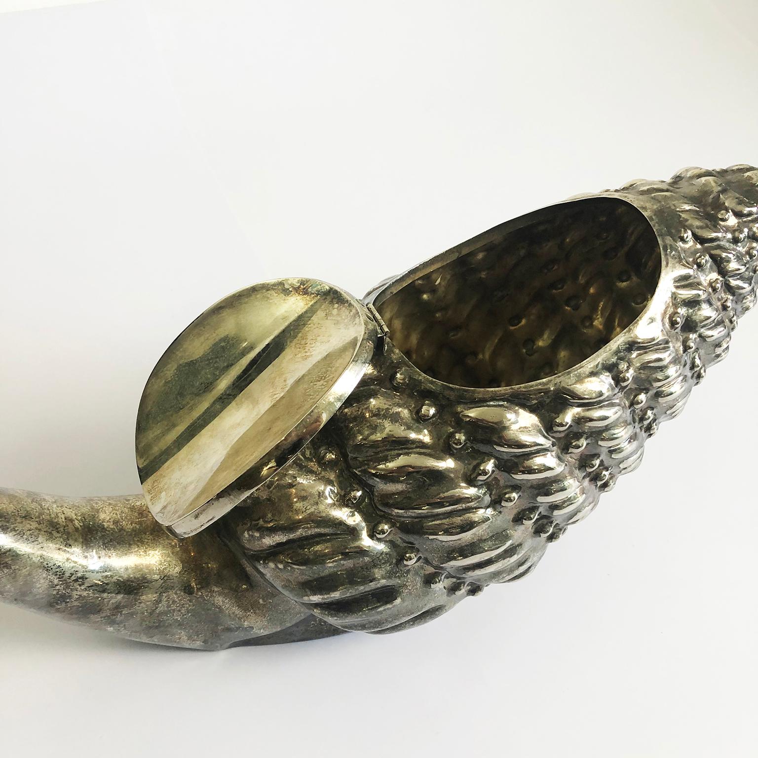 Mexican Large Silver Plated Snail Wine Cooler