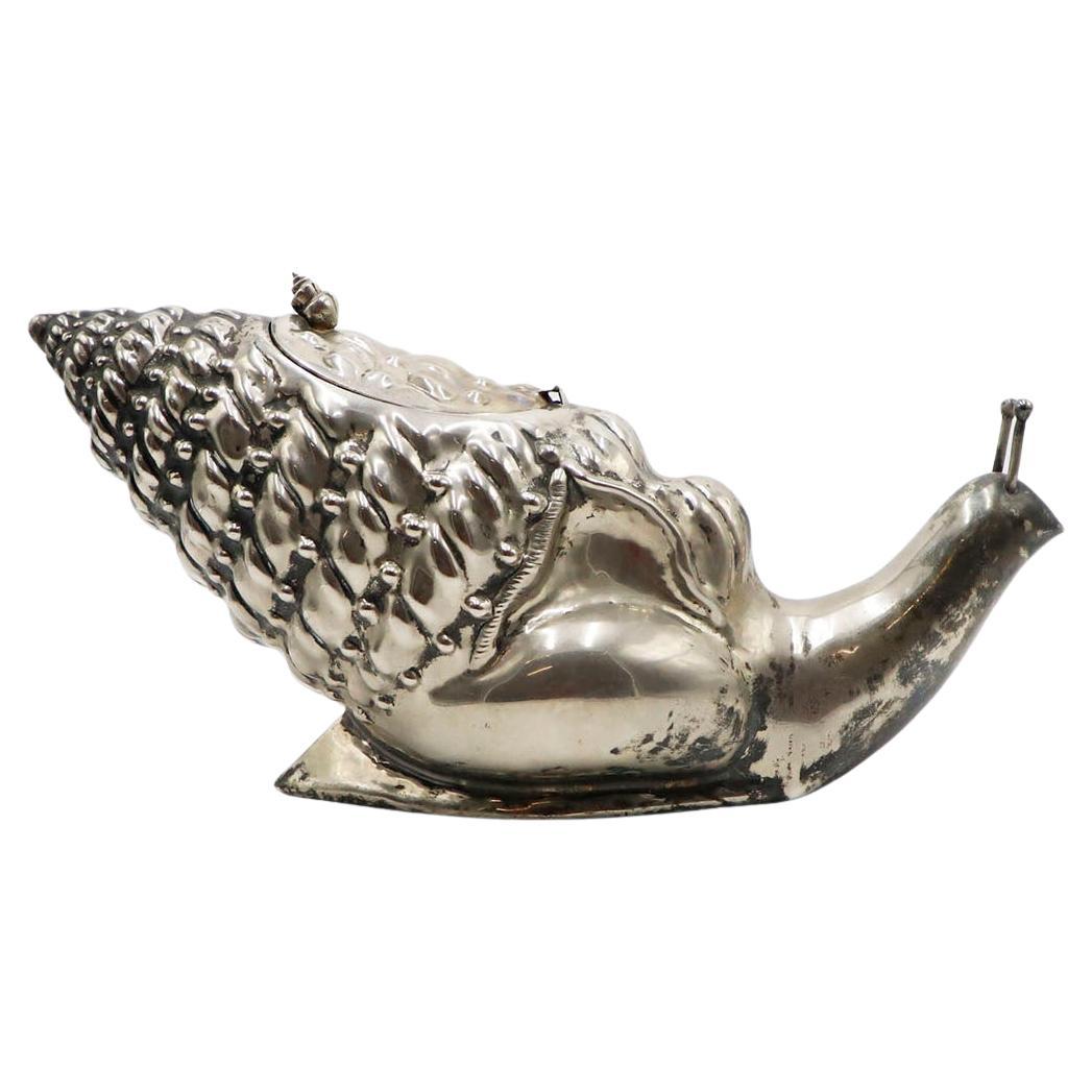 Large Silver Plated Snail Wine Cooler