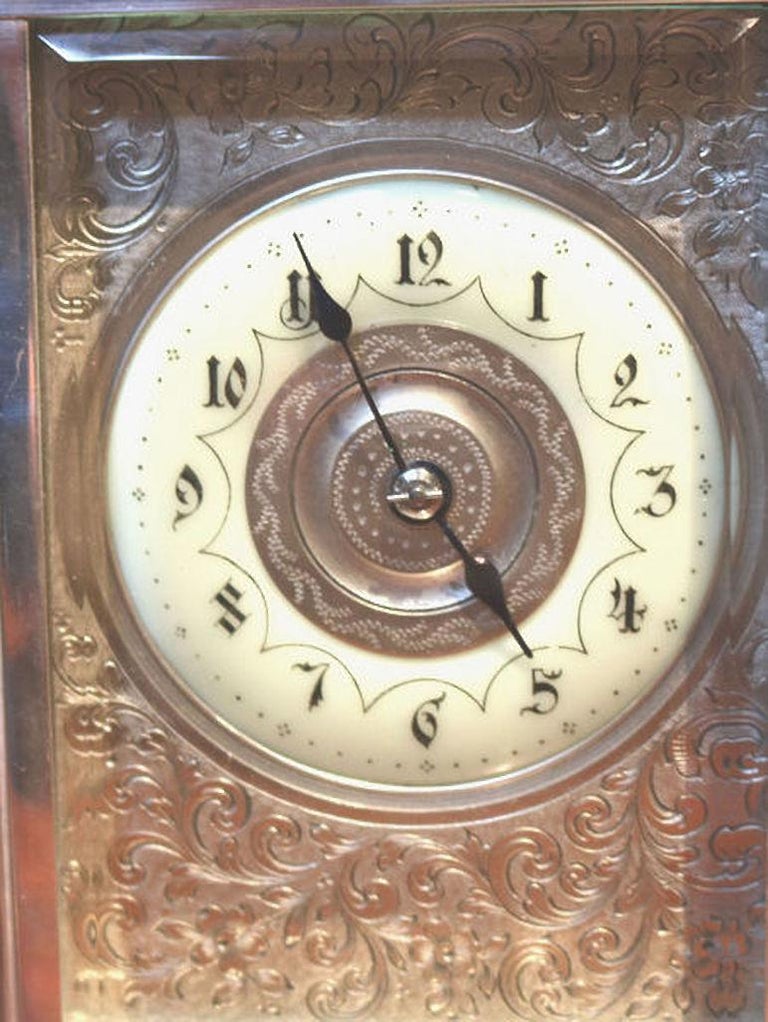 Large Silver Plated Striking Carriage Clock For Sale at 1stDibs