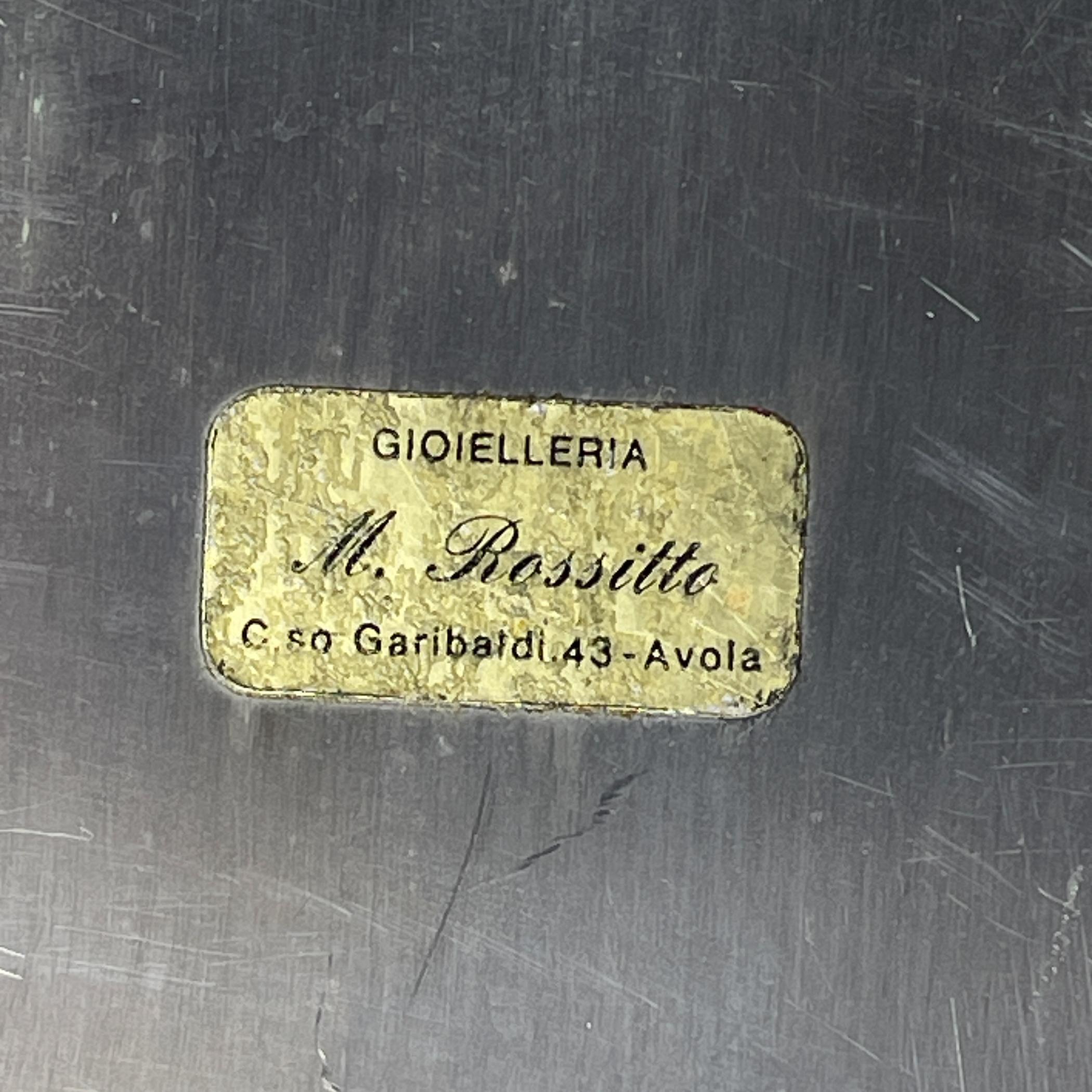 Grand plateau en métal argenté Ricci Alessandria, Italie, années 1960 Bon état - En vente à Miklavž Pri Taboru, SI