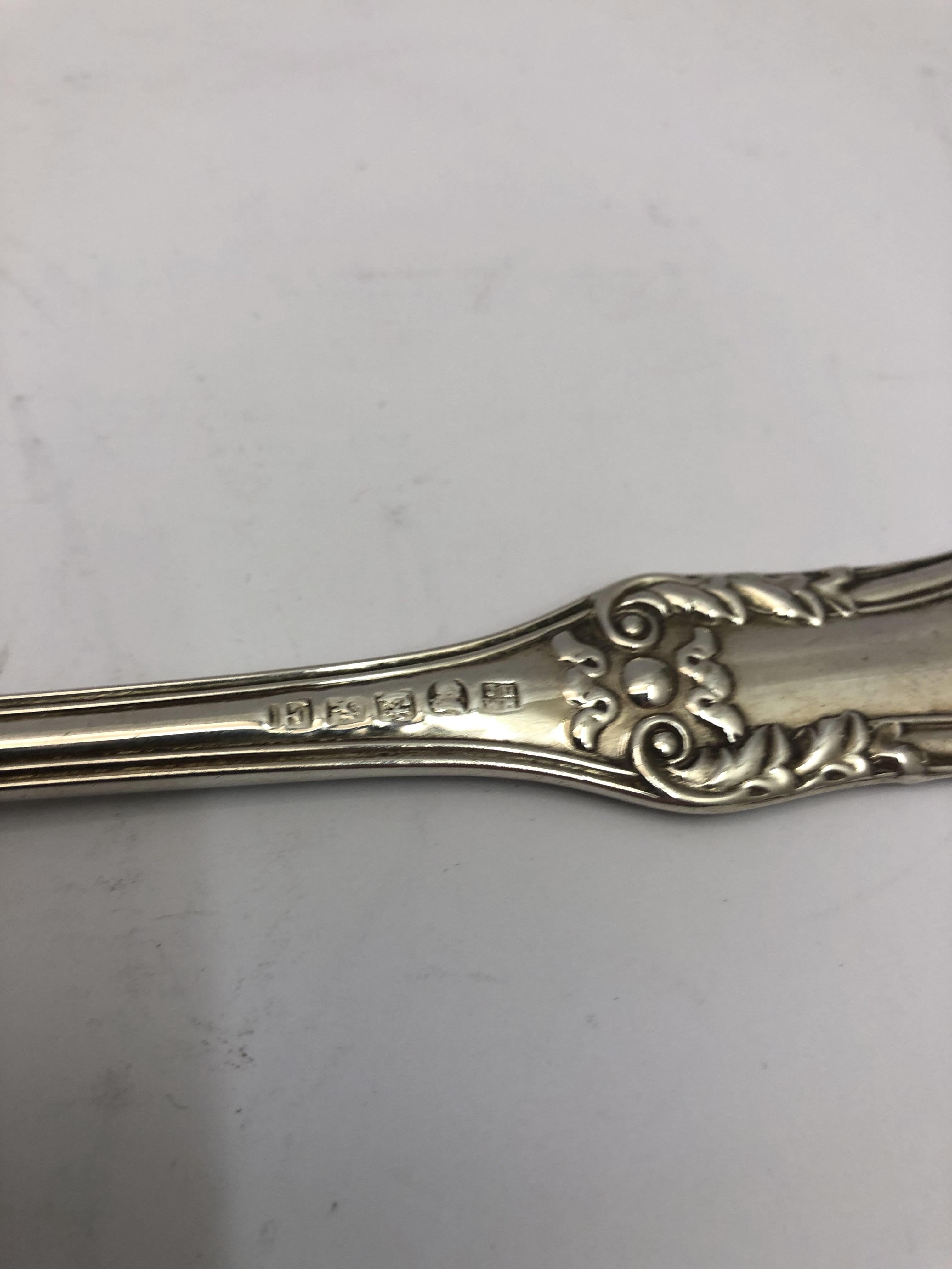 English Large Silver Serving Spoon For Sale