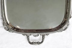 Großes Silbertablett von Hawksworth Eyre & Co. Ltd London, 1850er Jahre