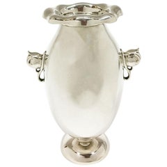 Large Silver Vase by M.H. Wilkens, Bremen, Germany