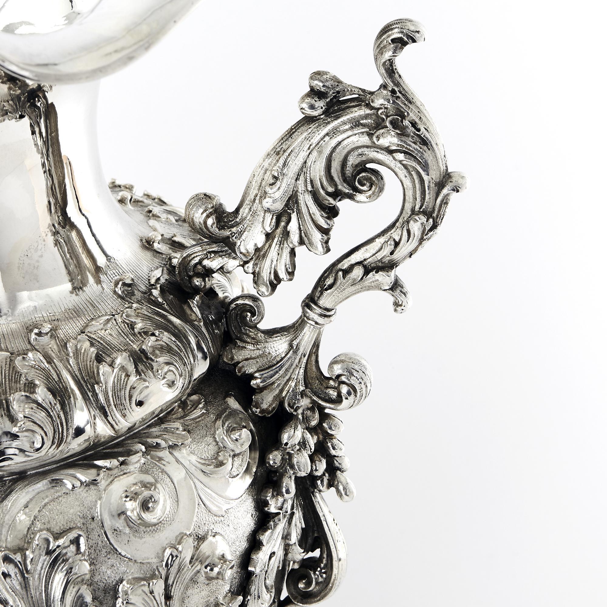 Baroque Large Silver Vase