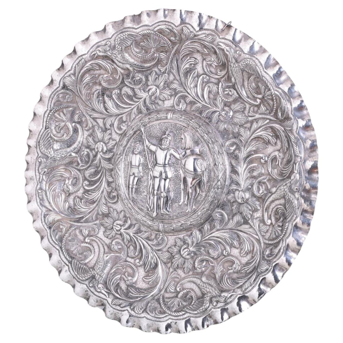 Large Silver Wall Plate - 19th Century (53 cm - 21 inches)