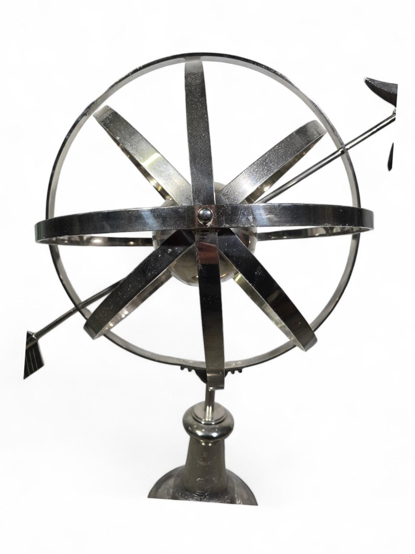 Grande sphère armillaire en bronze argenté - années 50 et 115 C. en vente 10
