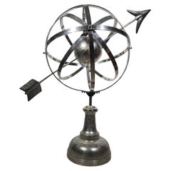 Large Silvered Bronze Armillary Sphere – 1950s AND 115 C