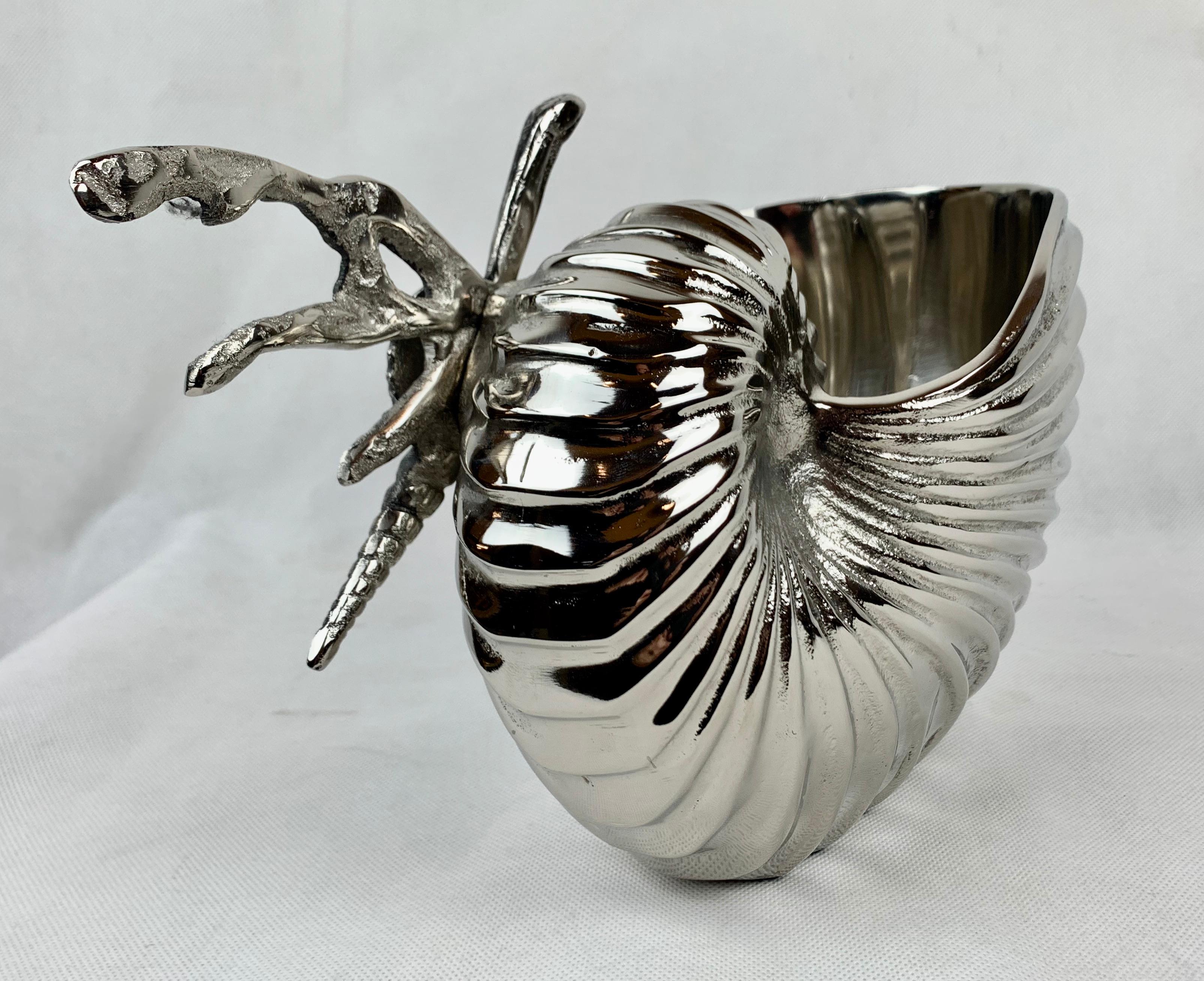 Late 20th Century Silvered Nautilus Shell Container/Wine Cooler/Ice Bucket/Planter