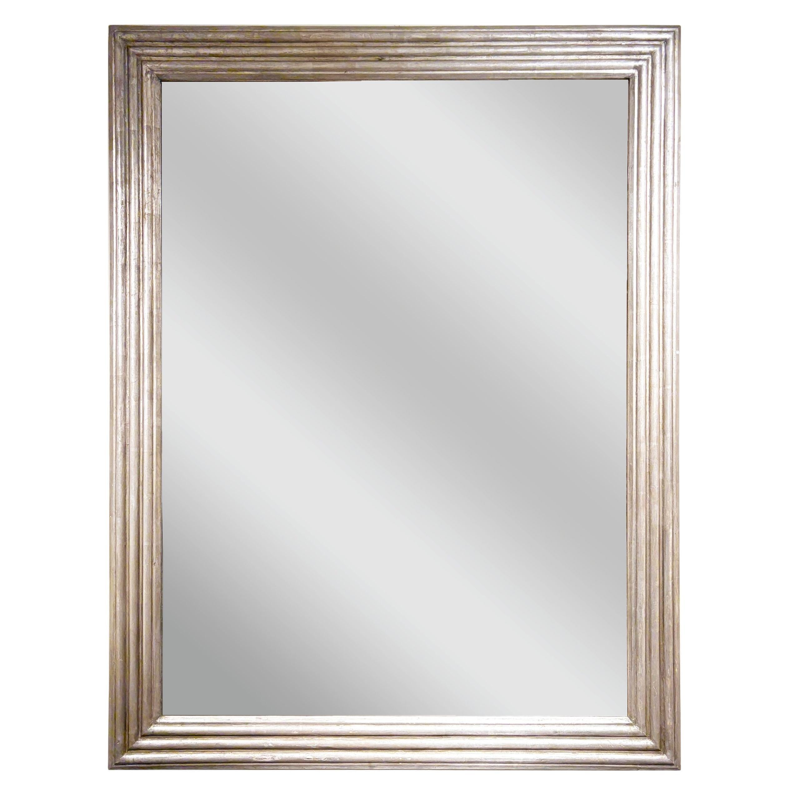 Grand miroir en Wood Silver
