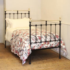 Large Single Black Antique Bed MS61