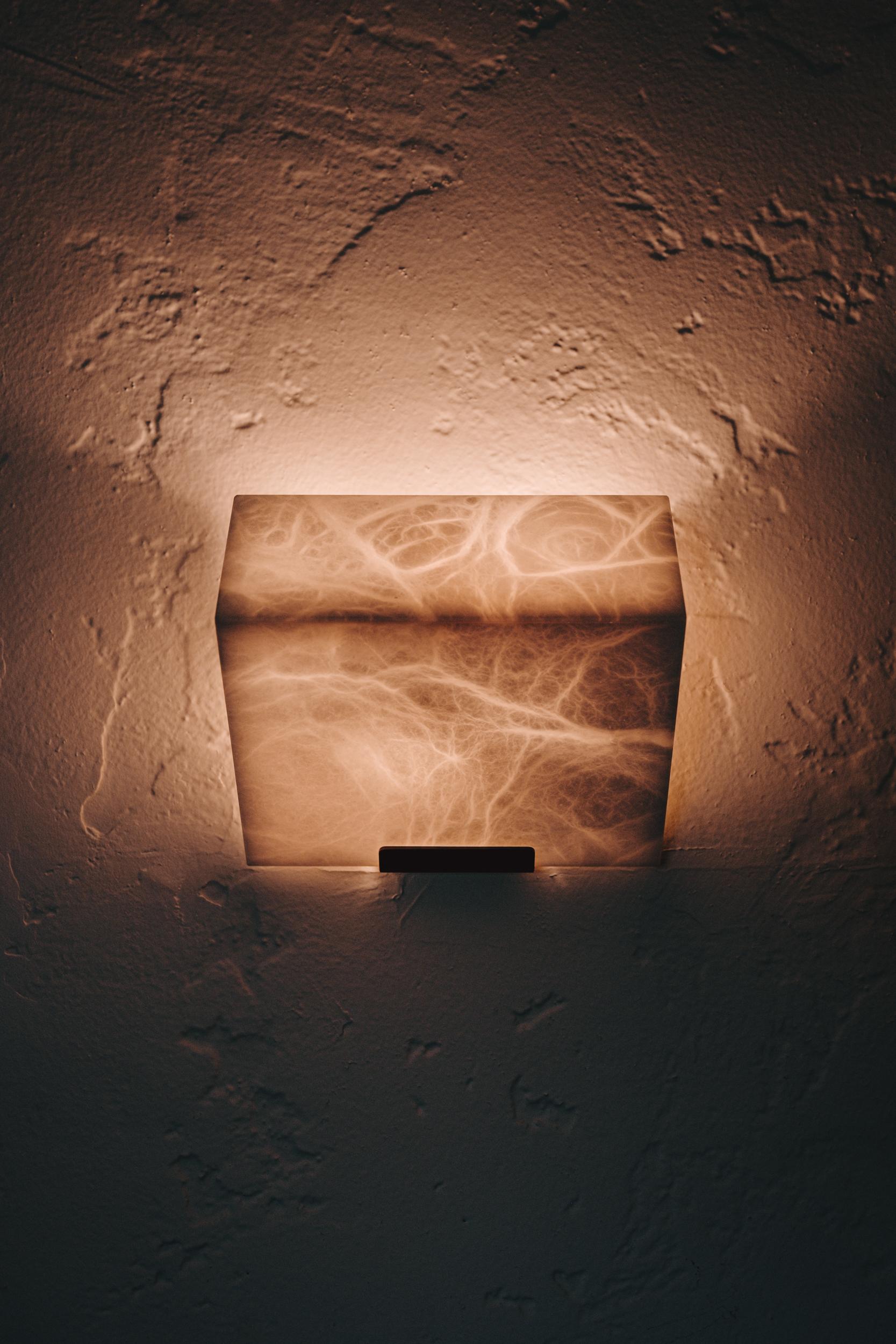 Contemporary Large 'Single Block' Model #230 Sconce in the Manner of Pierre Chareau For Sale