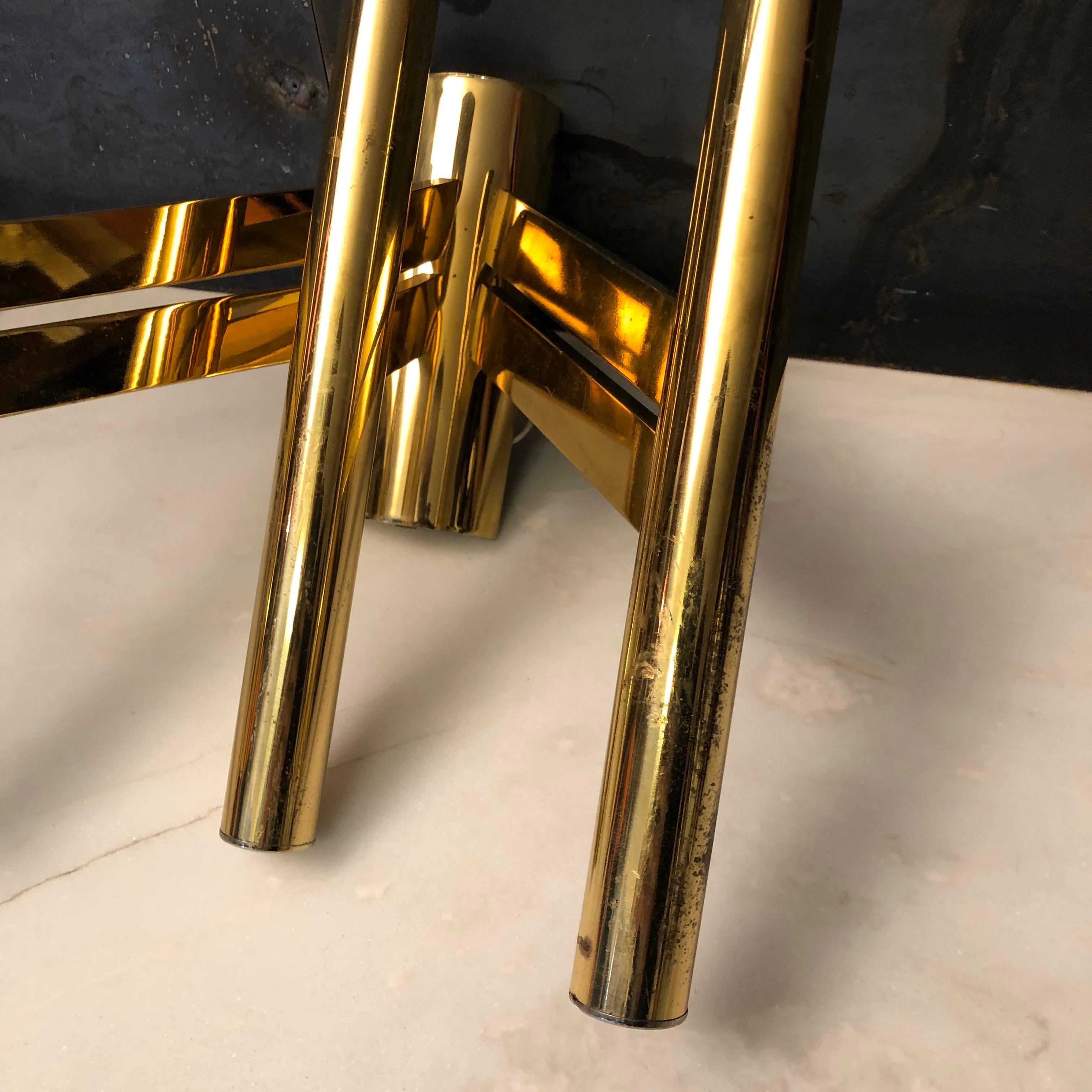 Large Single Brass Sconce by Sciolari, Italy, 1970s For Sale 4