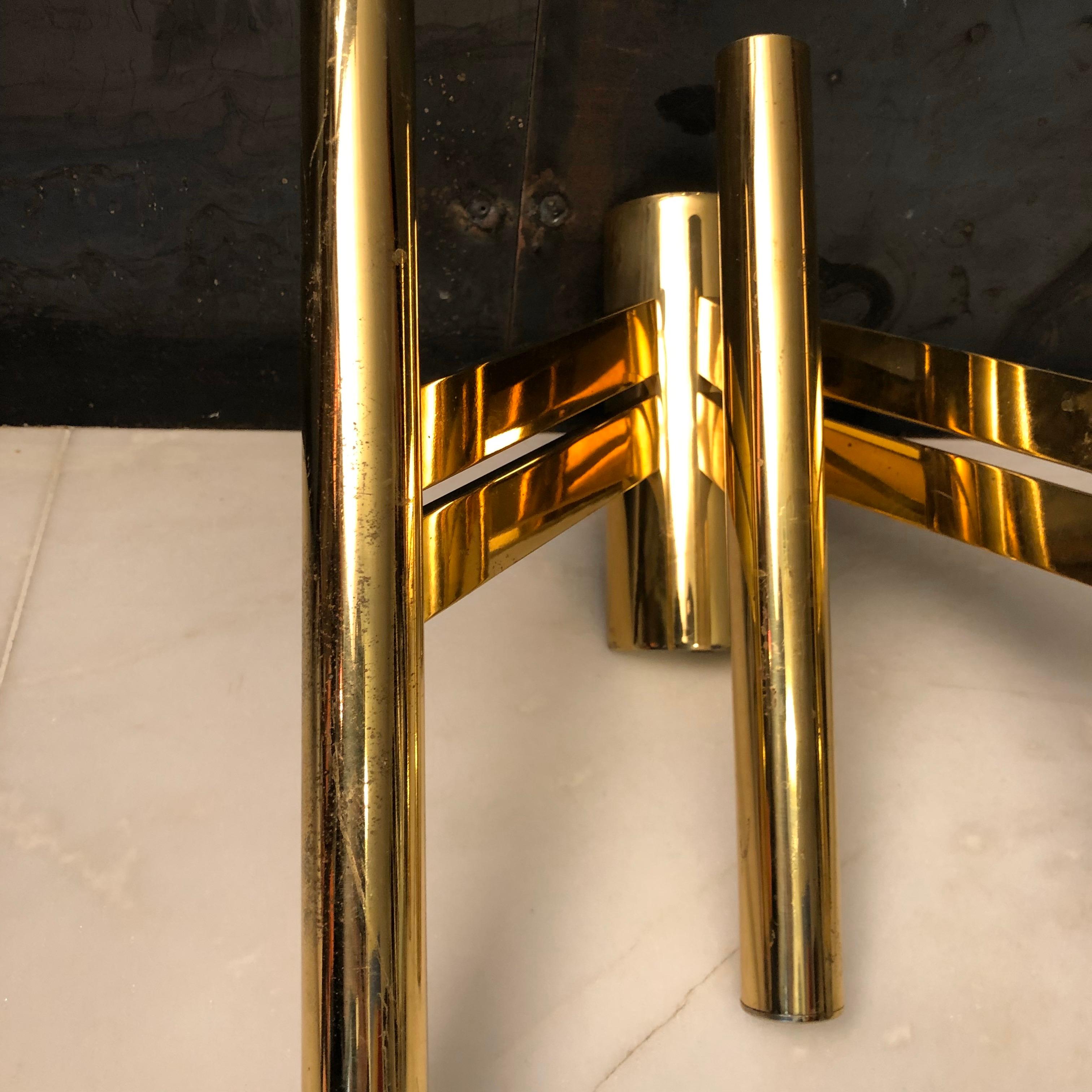 Large Single Brass Sconce by Sciolari, Italy, 1970s For Sale 5