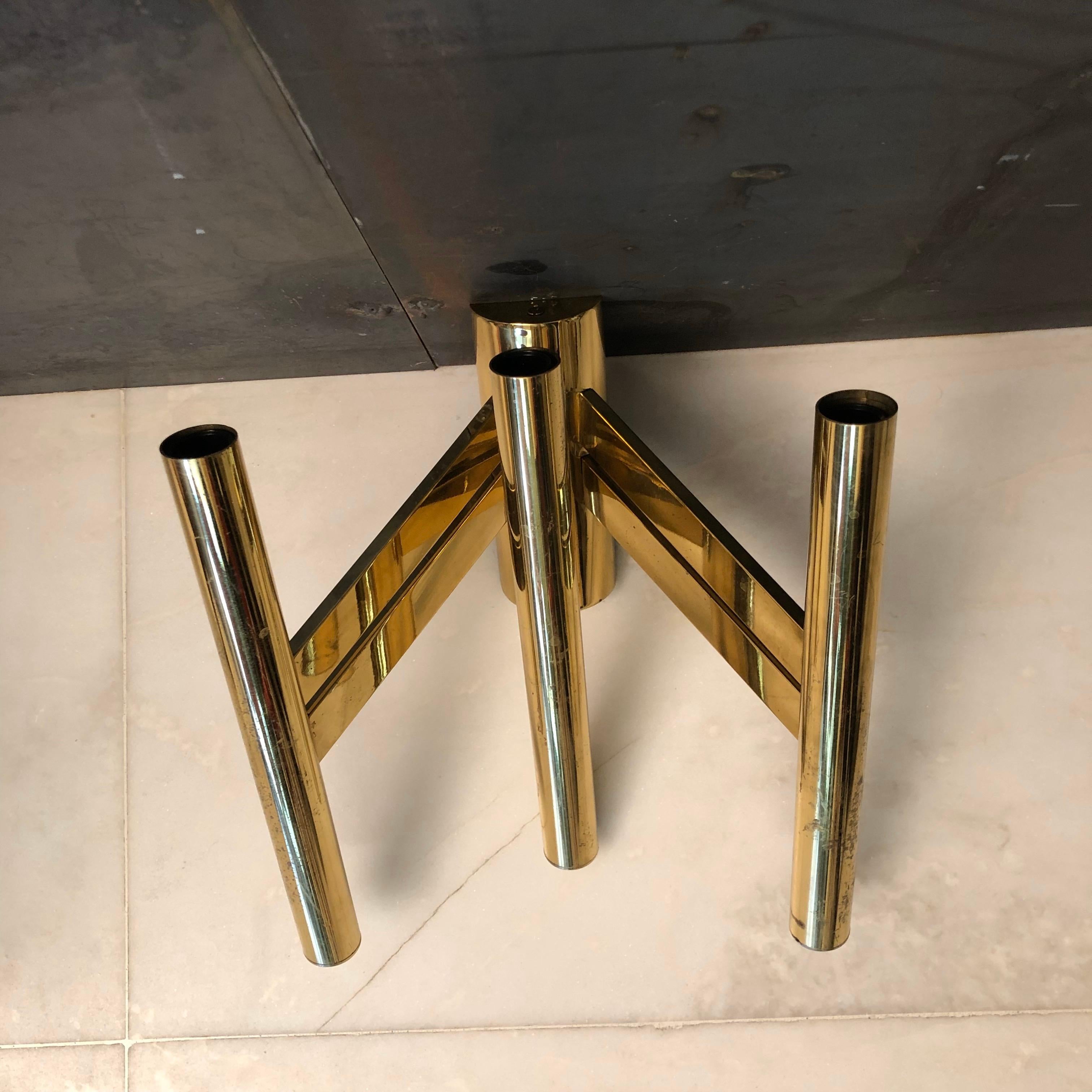 Large Single Brass Sconce by Sciolari, Italy, 1970s For Sale 2