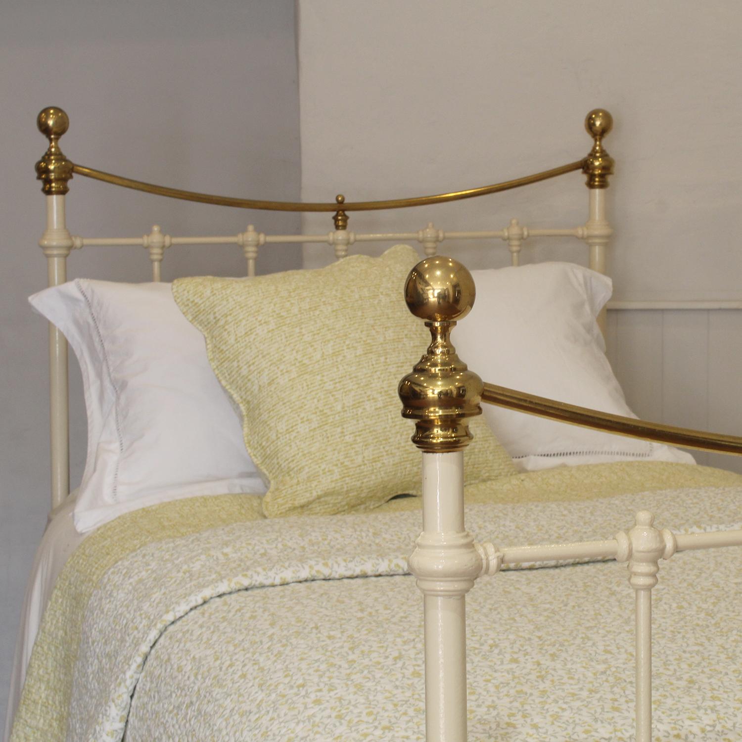 Victorian Large Single Cream Antique Bed MS60