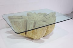 Large Single Cypress or Maple Trunk Table, Mimi London Style