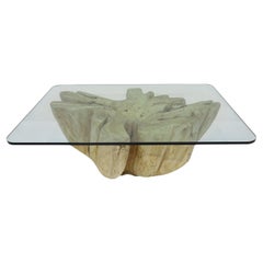 Large Single Cypress or Maple Trunk Table, Mimi London Style