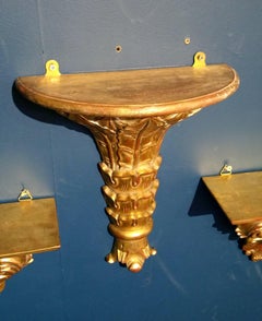 Large Single Giltwood Shelf