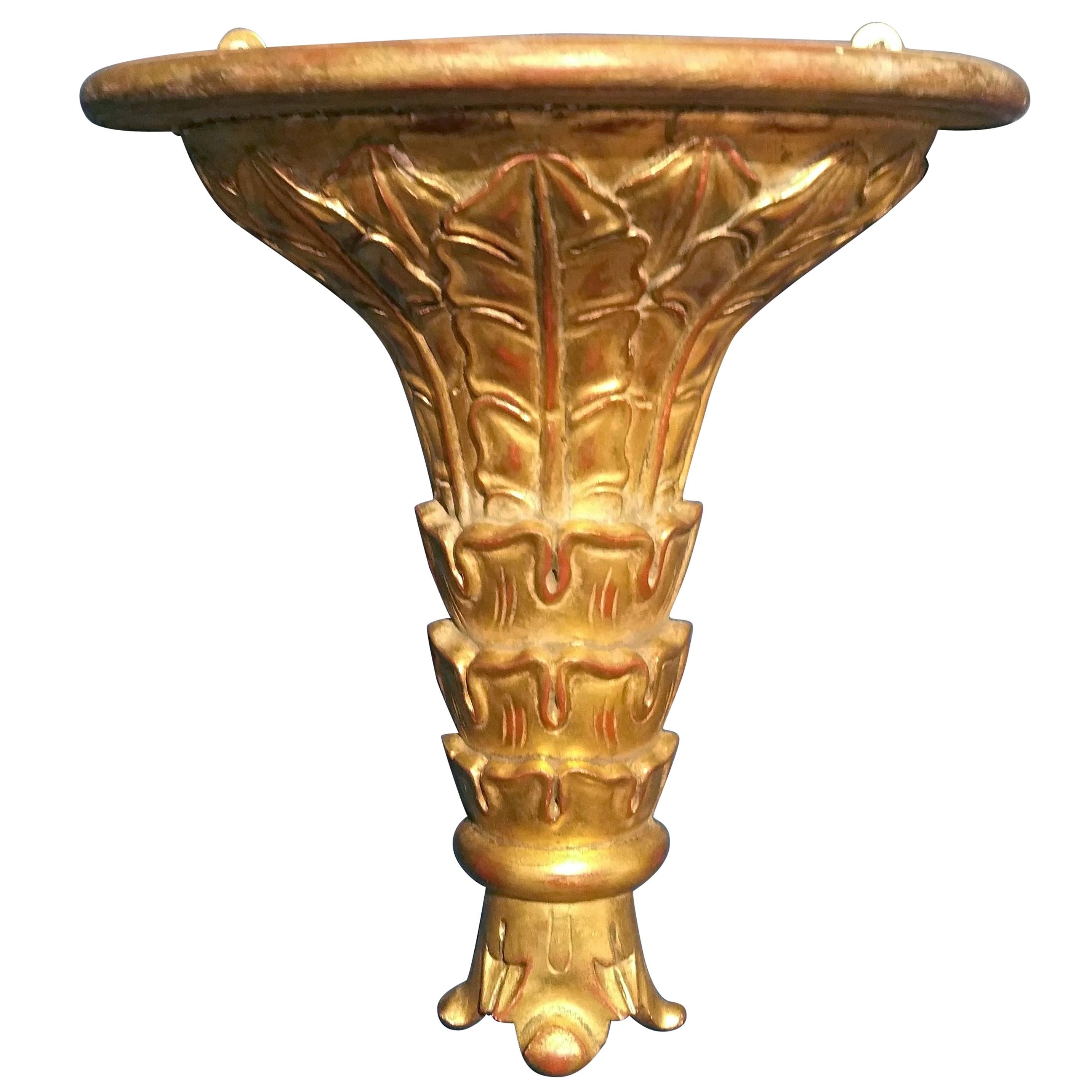 Large Single Giltwood Shelf