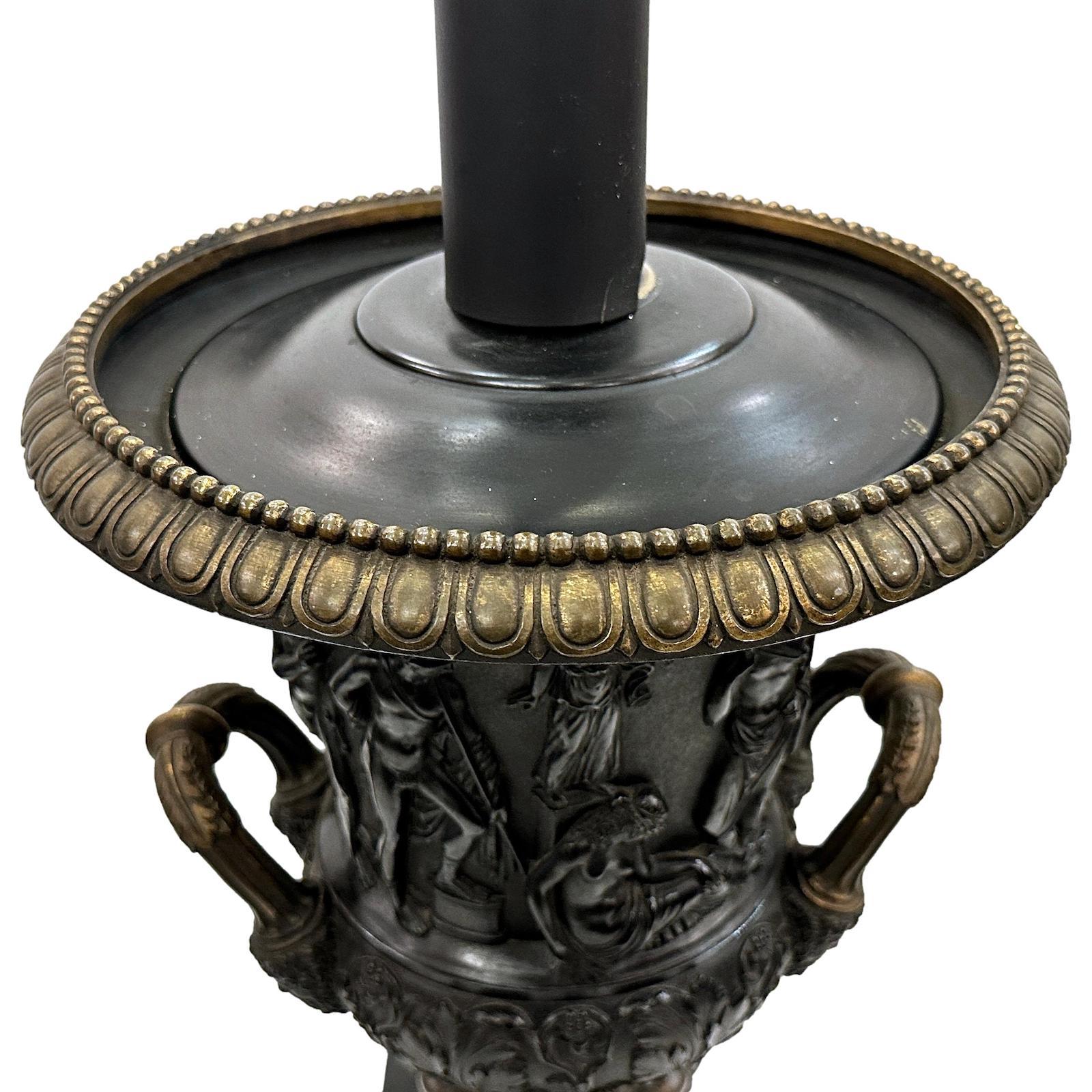 French Large Single Neoclassic Urn Lamp For Sale