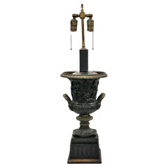 Antique Large Single Neoclassic Urn Lamp