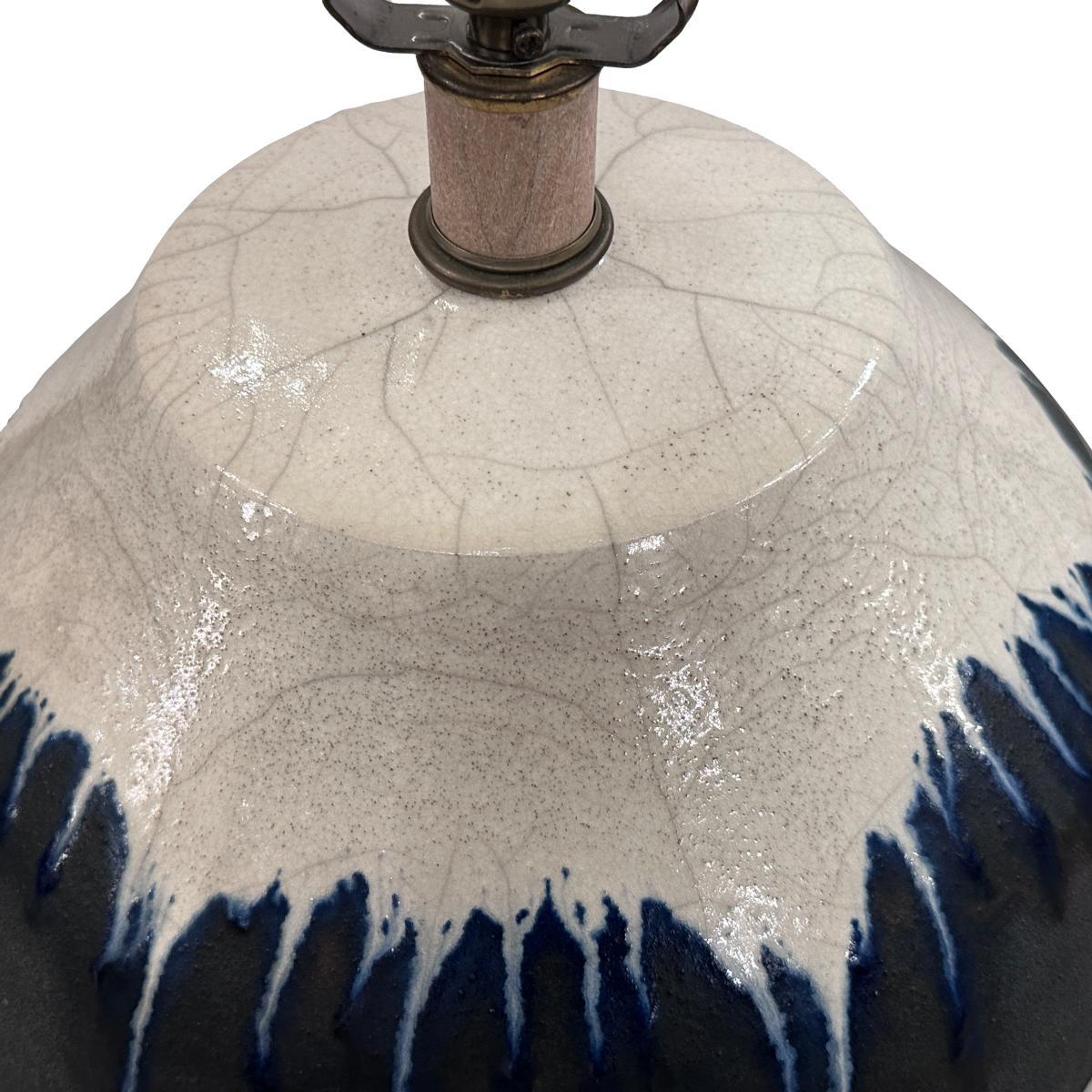 Large Single Porcelain Lamp In Good Condition For Sale In New York, NY