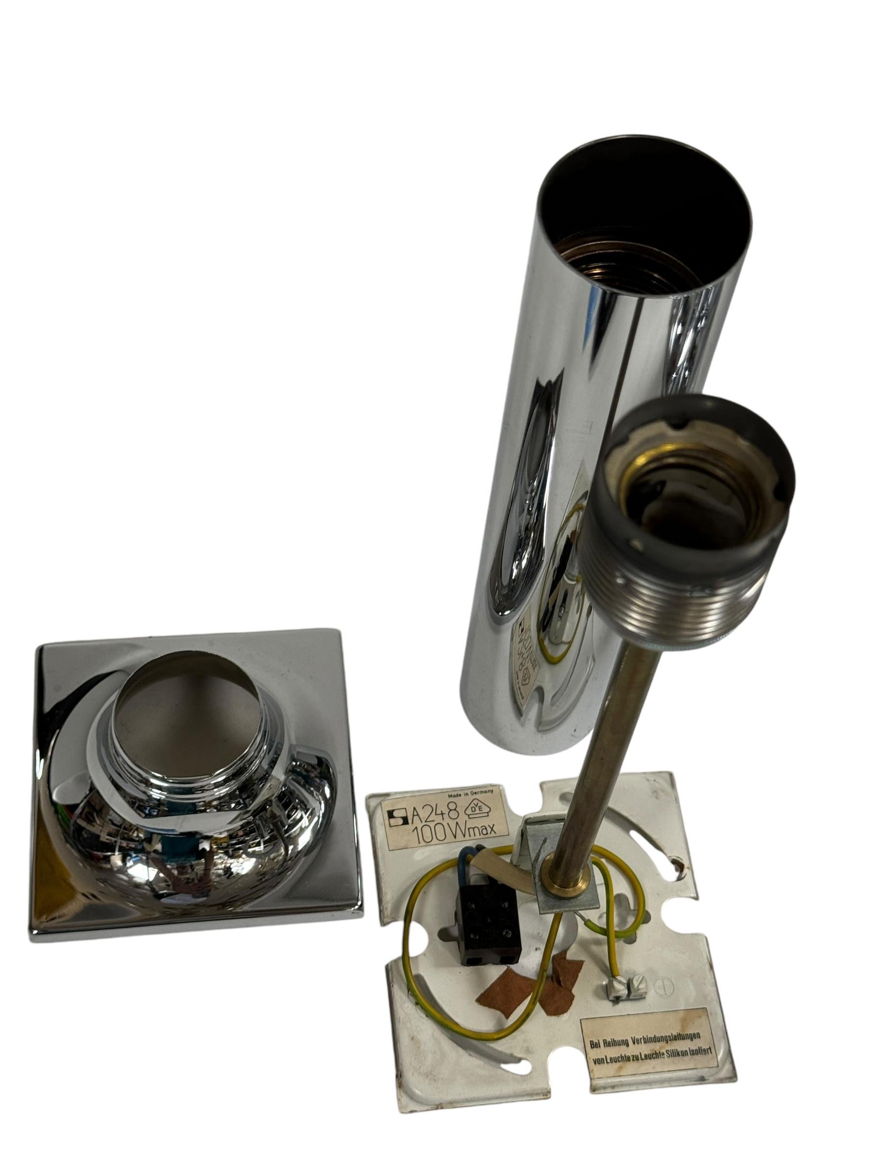 Ère spatiale Grand tube en staff unique, plafonnier ou applique murale Design/One par Rolf Krüger, Allemagne en vente