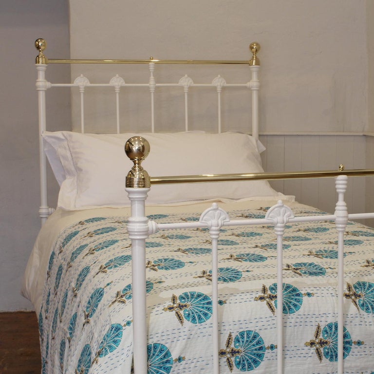 Large Single White Antique Bed MS59 For Sale at 1stDibs