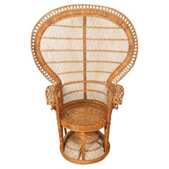 Large Single Wicker Peacock Chair