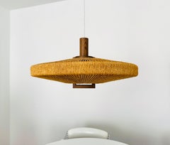 Grande lampe suspendue en sisal et Oak Oak par Temde