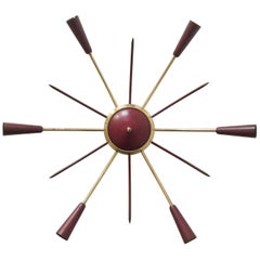 Large Six-Armed Sputnik Ceiling Lamp, Wall Light, 1950s
