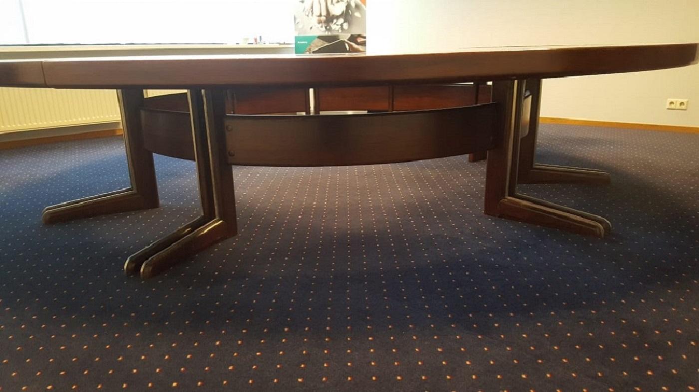 Large Size 10 Persons Round Mahogany Conference Table For Sale 3