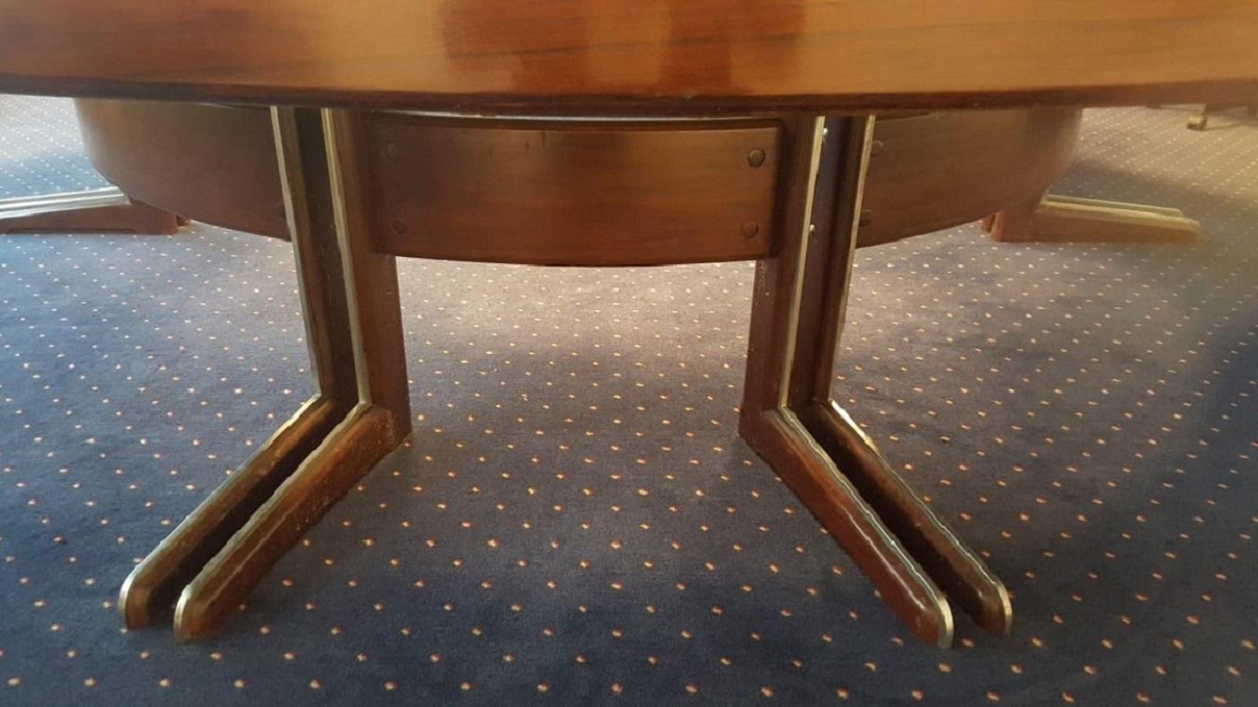 Large Size 10 Persons Round Mahogany Conference Table For Sale 4