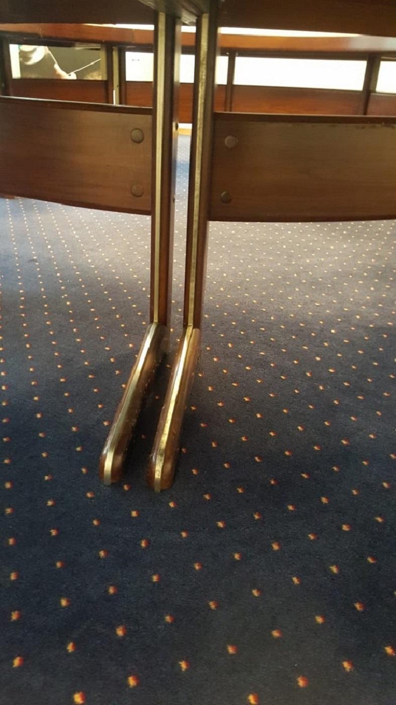 Large Size 10 Persons Round Mahogany Conference Table For Sale 5