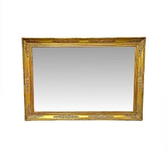 Large Size 19th Century Giltwood Overmantel or Hall Mirror