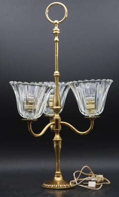 Large Size Art Decò Murano Glass Table Lamp, 1940