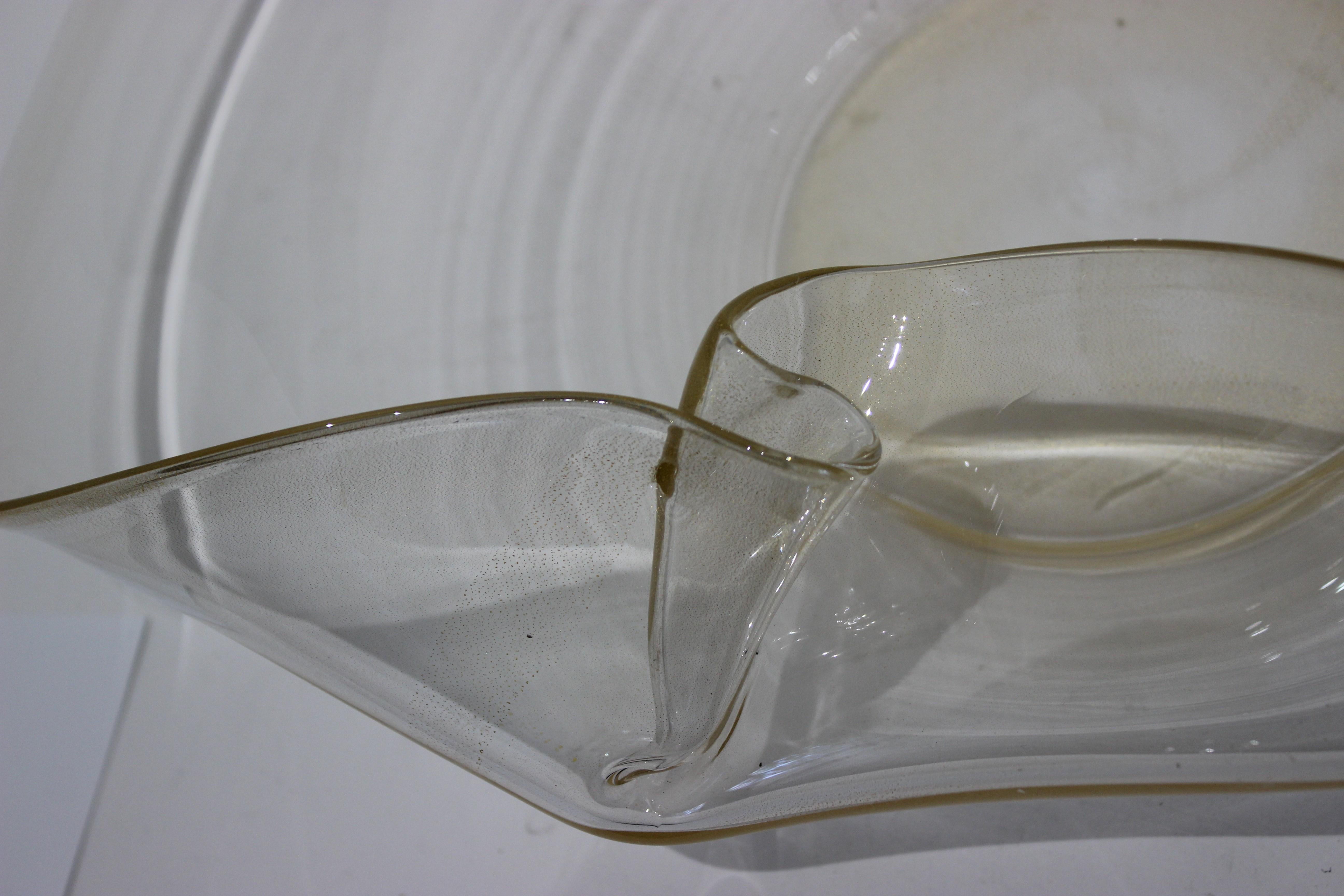 Large Size Artisan Italian Glass Freeform Bowl 1