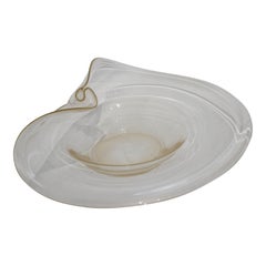 Large Size Artisan Italian Glass Freeform Bowl