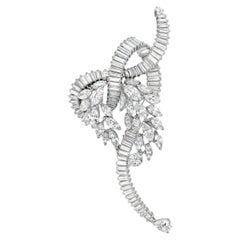 Large Size Diamond Cluster Brooch