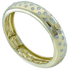 Large Size Diamond Gold Bracelet