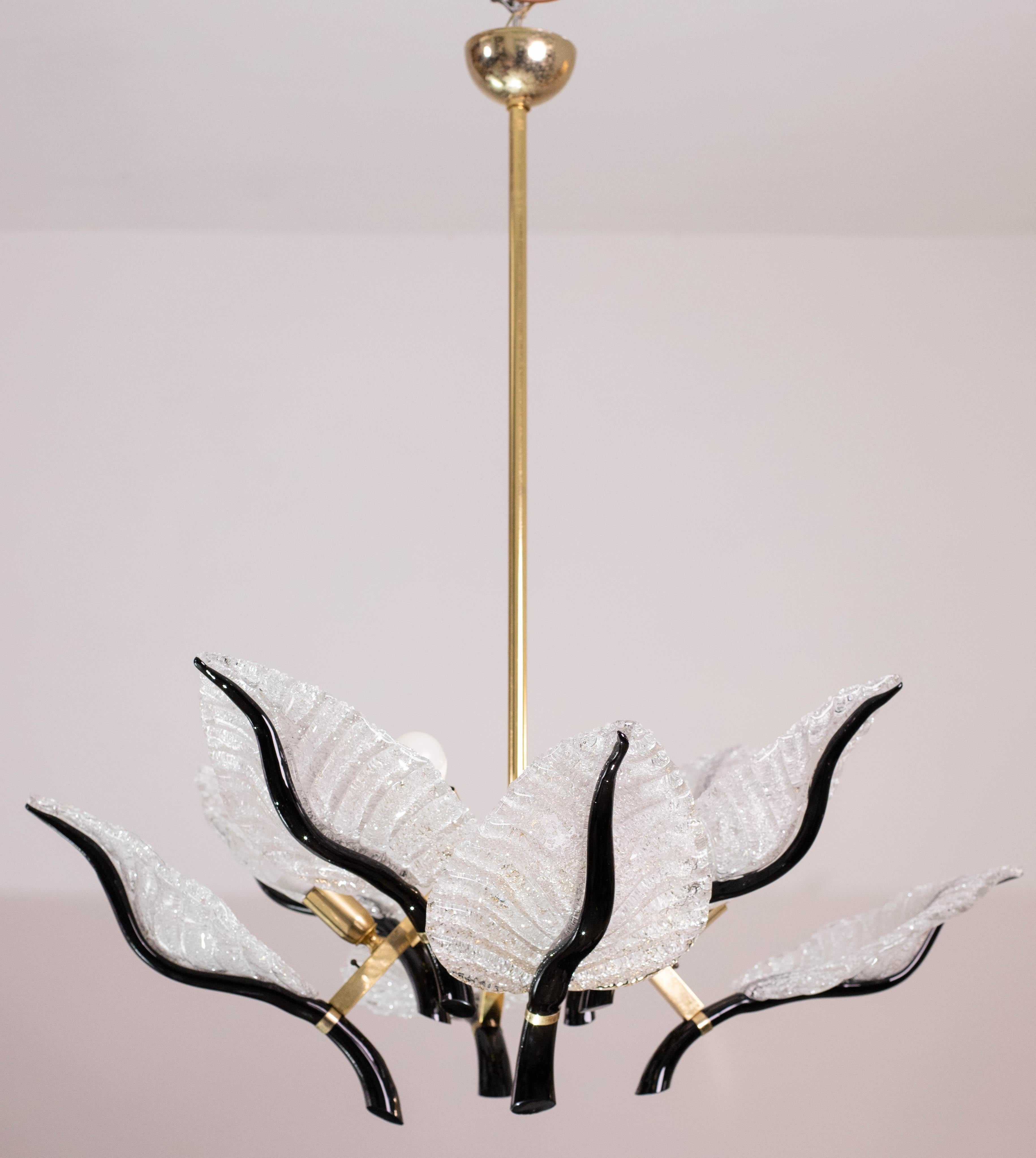 Vetro di Murano Lampadario Eleg di grandi dimensioni Franco Luce per Seguso, vetro di Murano, anni '70 in vendita