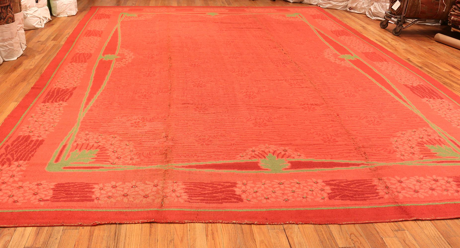 Large Size French Art Nouveau Vintage Rug. Size: 13 ft 3 in x 18 ft 7 in 2