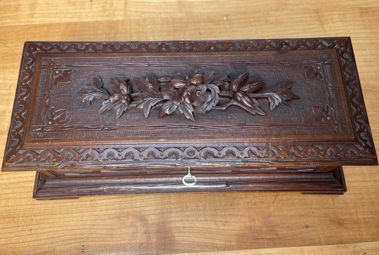 Brass Large Size & Great Quality Carved Jewelry, Treasure or Collecting Box / Casket For Sale