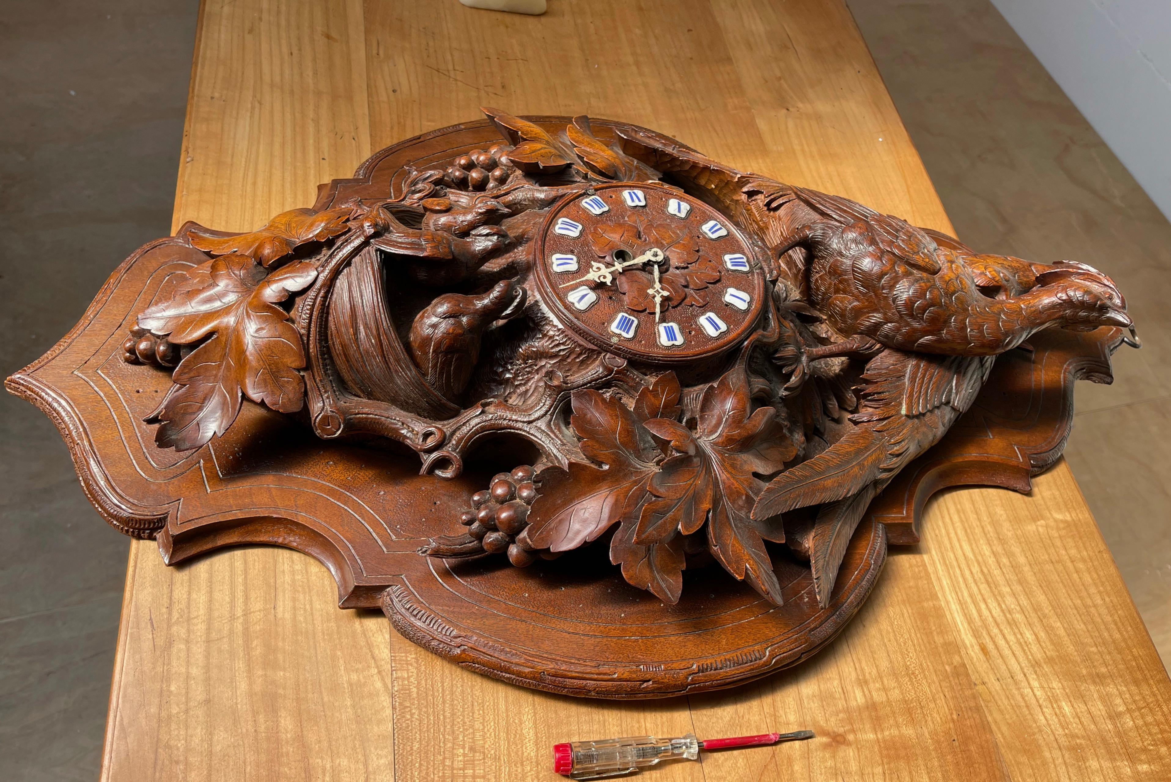 carved clock