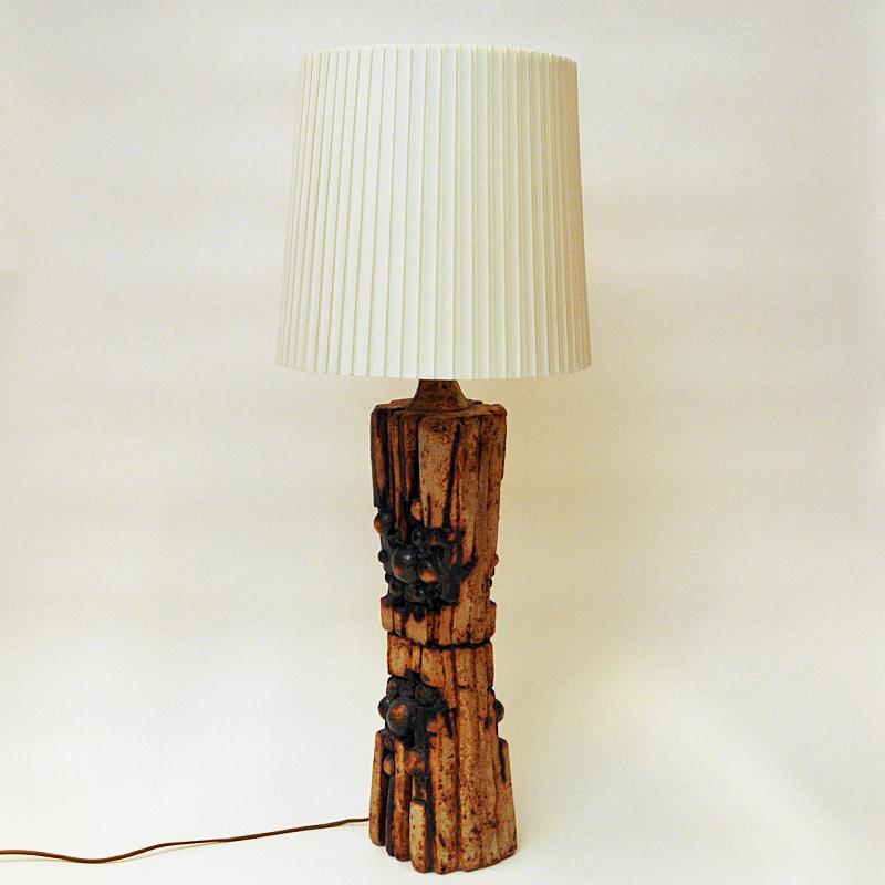 Lampe de table en céramique de grande taille vintage par Bernard Rooke, Angleterre, années 1960 Bon état - En vente à Stockholm, SE