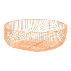 Large Sized Basket, Wire Design by Bend Goods, Copper